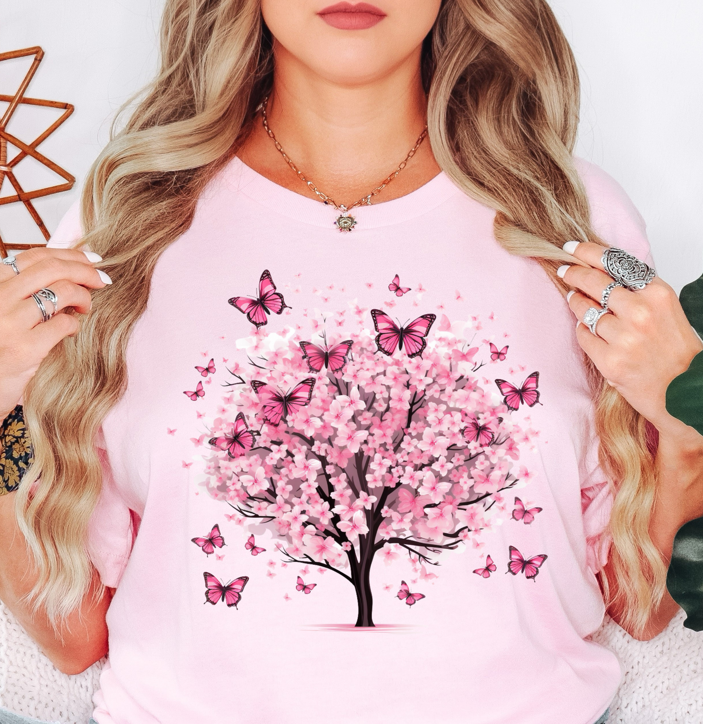 Cherry Blossom Butterflies Tee | Spring Fling Collection | Unisex Pre-Shrunk T-Shirt