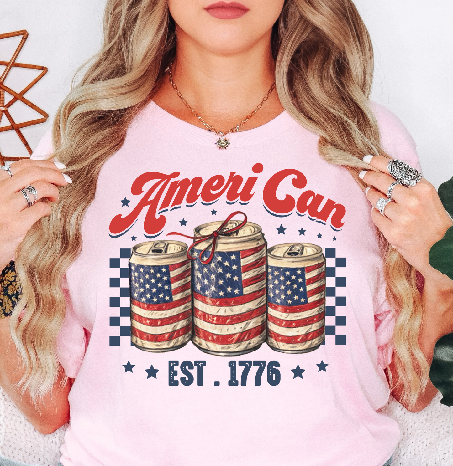 Ameri Can Tee | Stars and Stripes Collection | Unisex Pre-Shrunk T-Shirt
