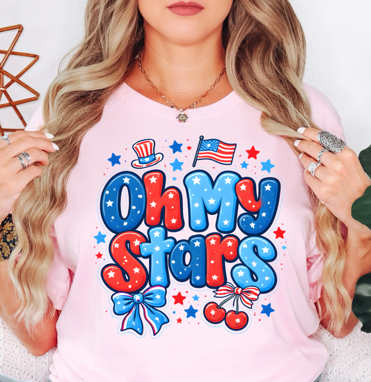 Oh My Stars Tee | Stars and Stripes Collection | Unisex Pre-Shrunk T-Shirt