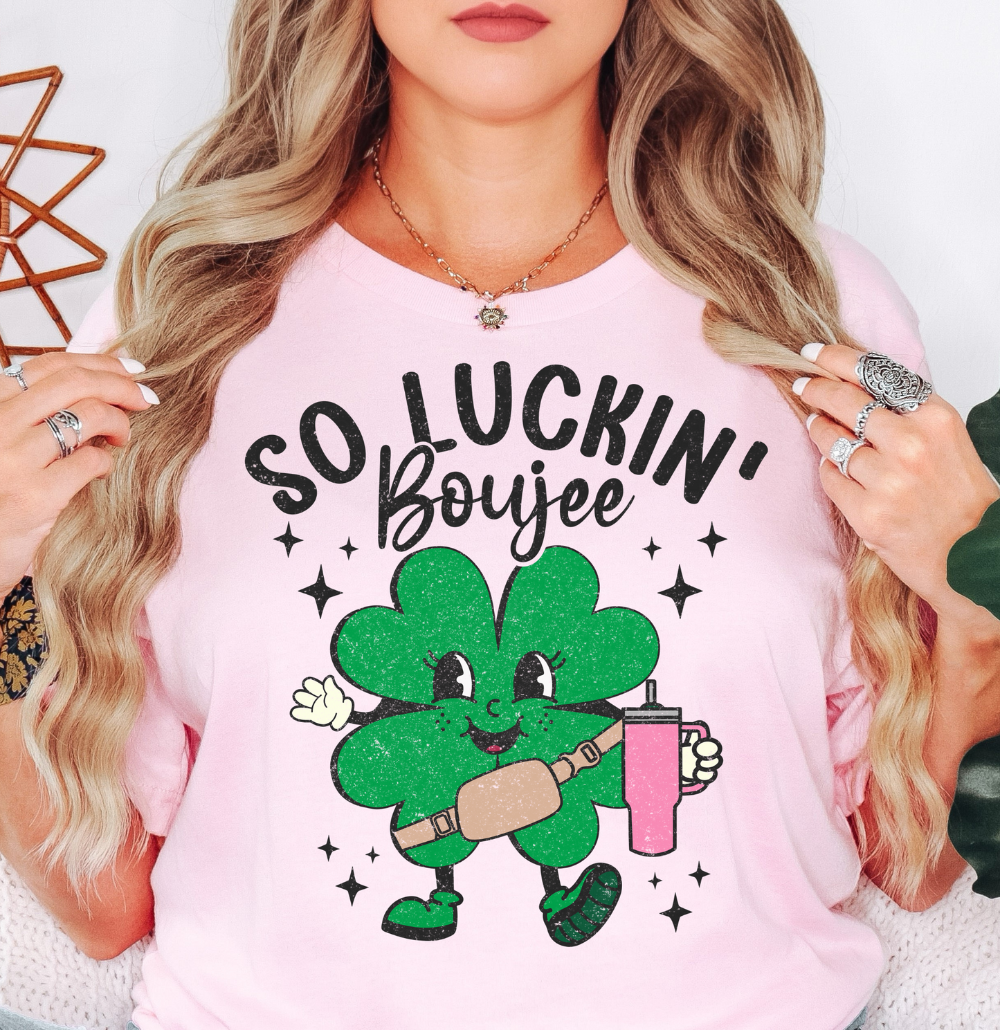 So Luckin' Boujee Tee | Feeling Lucky Collection | Unisex Pre-Shrunk T-Shirt