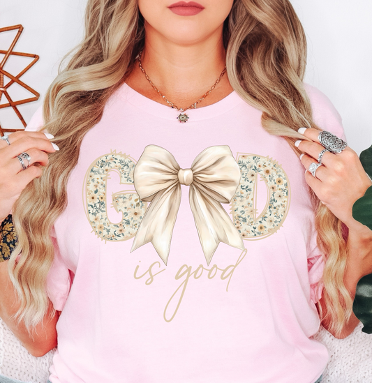 God is Good (Florals) Tee | Walk By Faith Collection | Unisex Pre-Shrunk T-Shirt