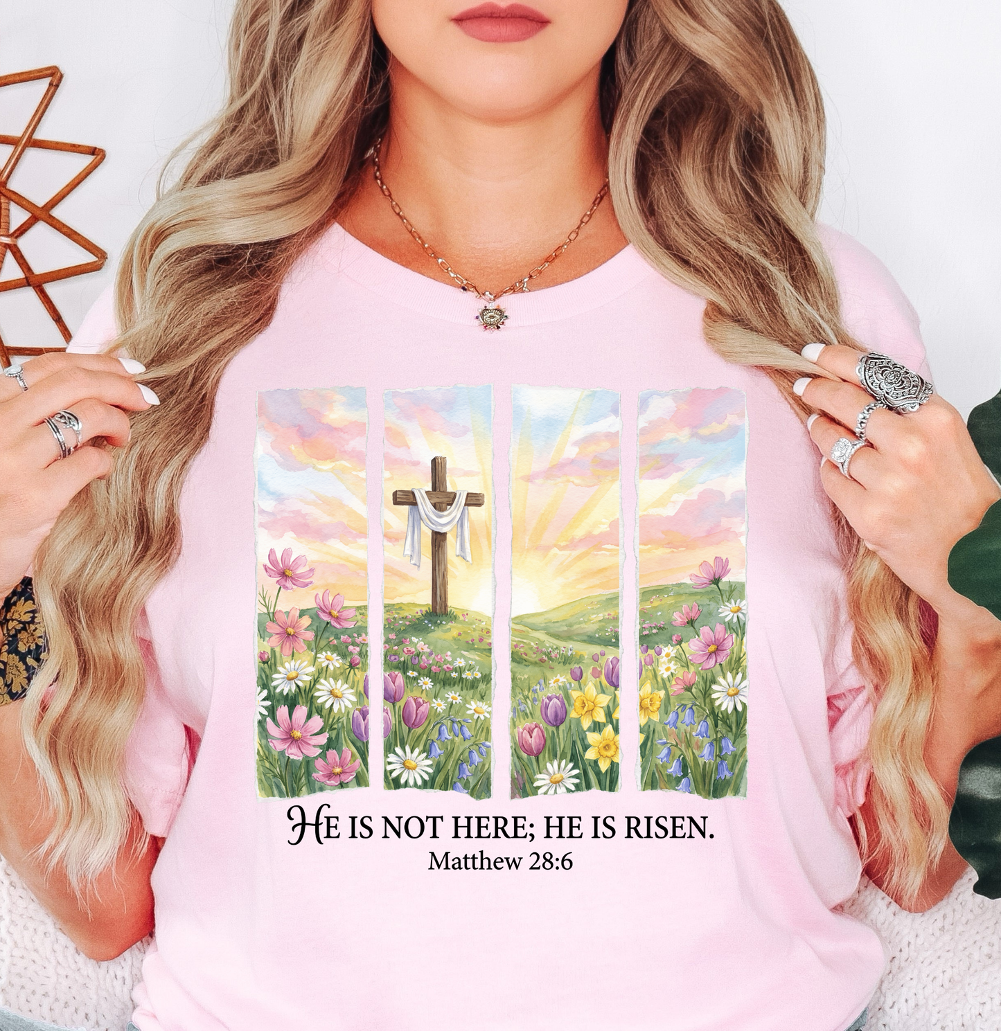 He Is Risen (Matthew) Florals Tee | Walk By Faith Collection | Unisex Pre-Shrunk T-Shirt