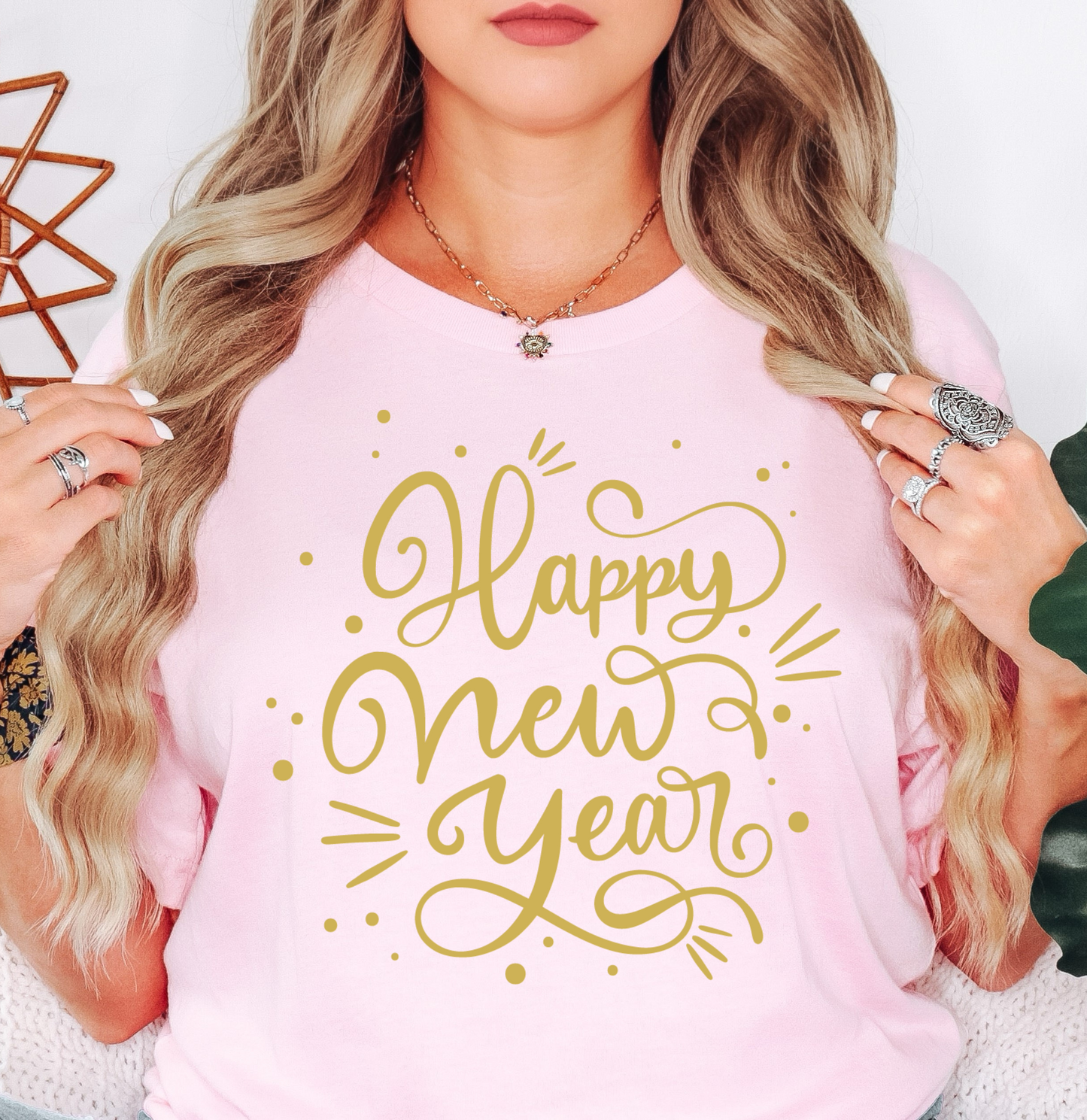 Happy New Year Gold Tee | New Year Magic Collection | Unisex Pre-Shrunk T-Shirt