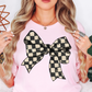 Checkered Bow Tee | Groovy Vibes Collection | Unisex Pre-Shrunk T-Shirt