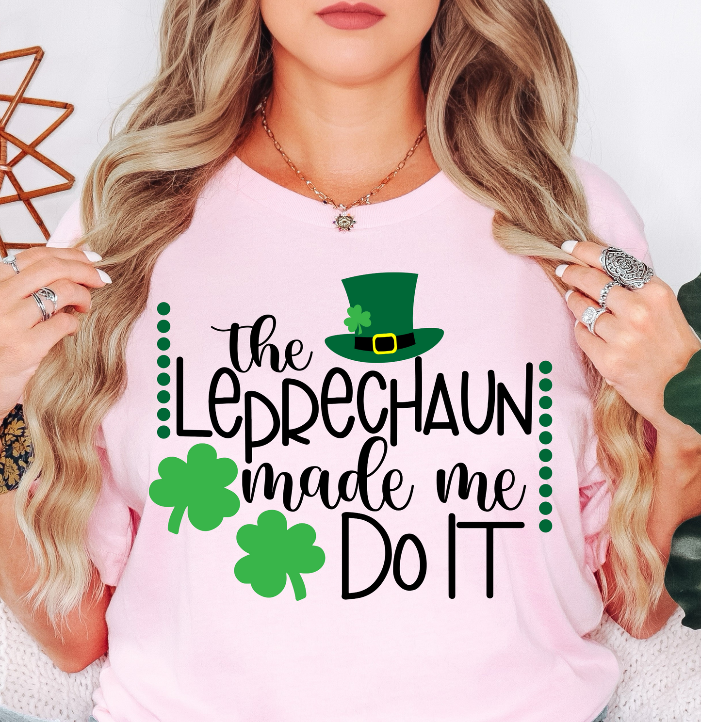 Leprechaun Made Me Do It Tee | Feeling Lucky Collection | Unisex Pre-Shrunk T-Shirt