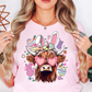 Highland Cow Bunny Tee | Hoppin' Into Spring Collection | Unisex Pre-Shrunk T-Shirt