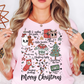 Merry Xmas Doodles Tee | Tis The Season Collection | Unisex Pre-Shrunk T-Shirt