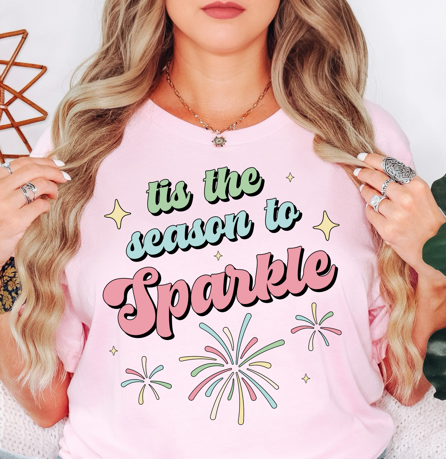 Tis The Season To Sparkle (Fireworks) Tee | New Year Magic Collection | Unisex Pre-Shrunk T-Shirt