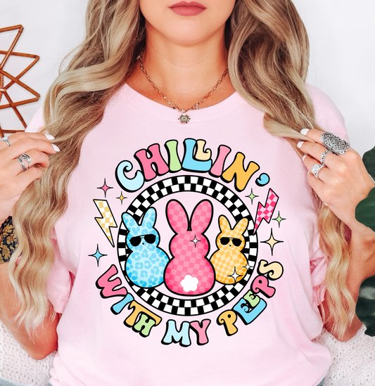 Chillin With My Peeps Tee | Hoppin' Into Spring Collection | Unisex Pre-Shrunk T-Shirt