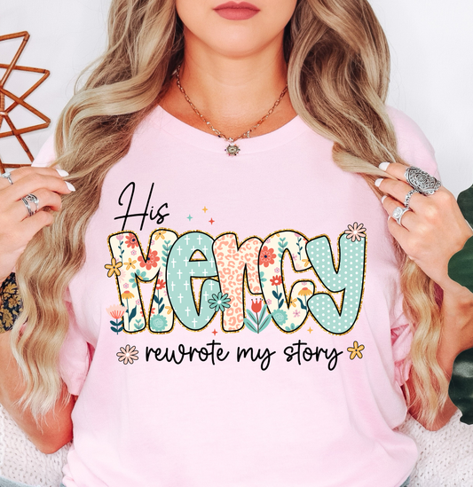 His Mercy Rewrote My Story Tee | Walk By Faith Collection | Unisex Pre-Shrunk T-Shirt