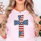 Patriotic Cross Tee | Stars and Stripes Collection | Unisex Pre-Shrunk T-Shirt