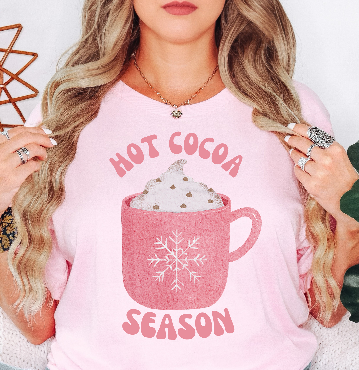 Hot Cocoa Season Tee | Frosty Chic Collection | Unisex Pre-Shrunk T-Shirt