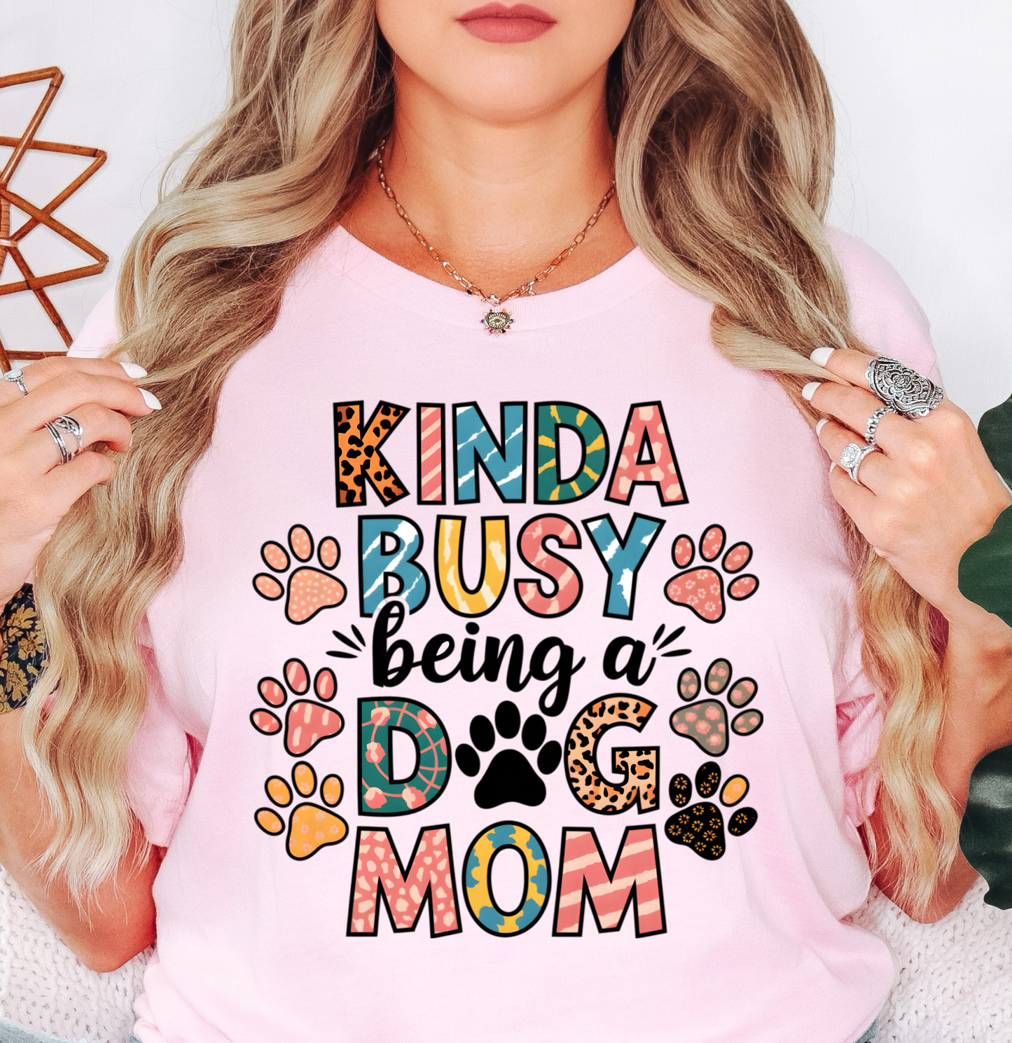 Kinda Busy (Dog Mom) Tee | Pawsitive Vibes Collection | Unisex Pre-Shrunk T-Shirt