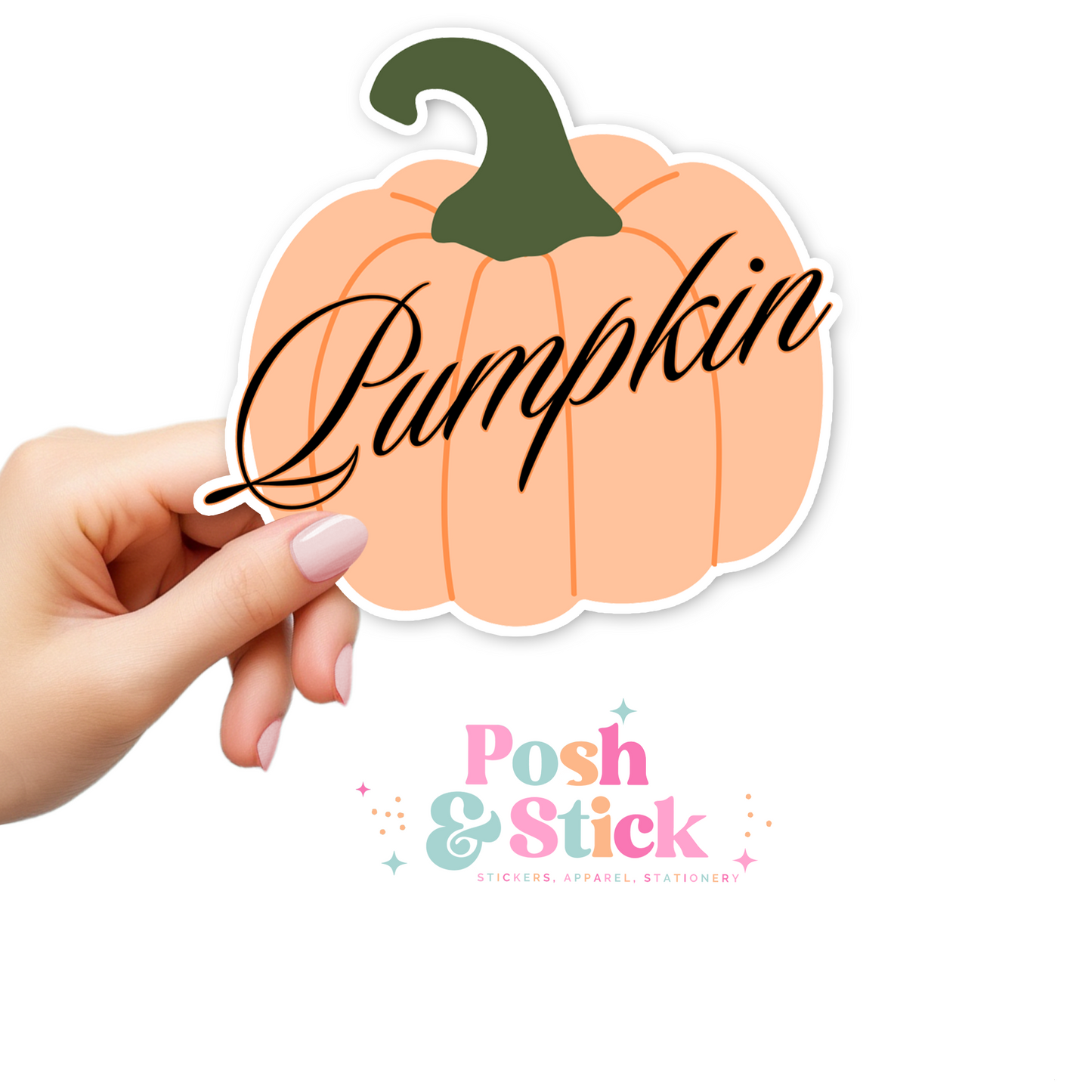 Pumpkin | Falling For You Clear Vinyl Stickers | Unique Gifts For Family Friends