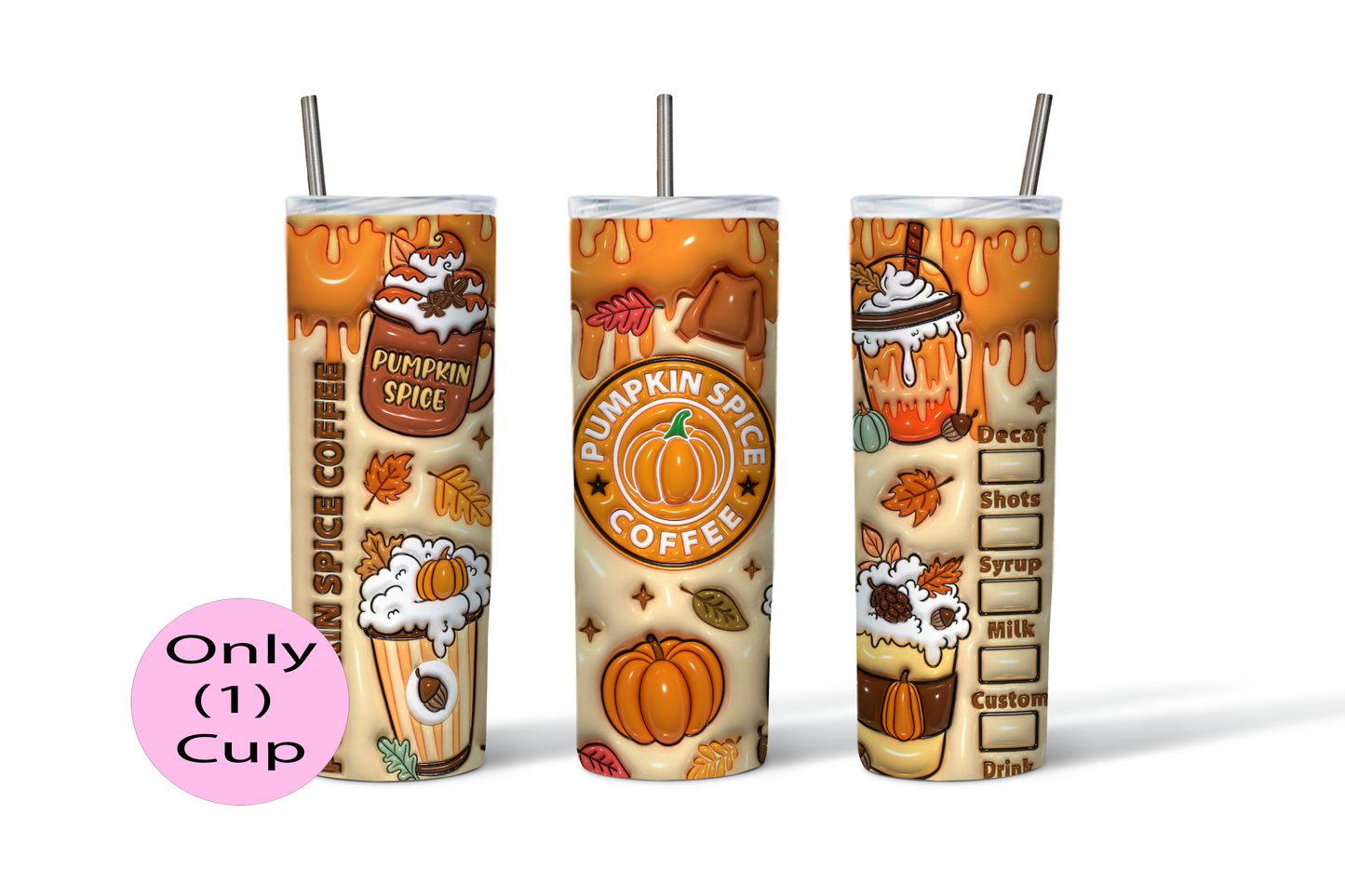 Pumpkin Spice | Falling For You Collection | 20oz (Skinny) Tumbler | Unique Gifts for Family Friends