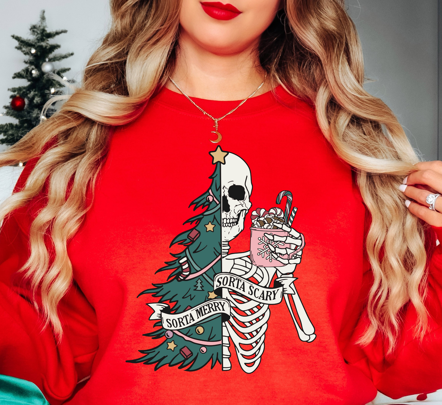 Sorta Merry Sorta Scary Sweatshirt | Tis The Season Collection | Unique Gifts for Family Friends