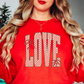 Retro Checkered Love Sweatshirt | XoXo Love Collection | Unique Gifts for Family Friends