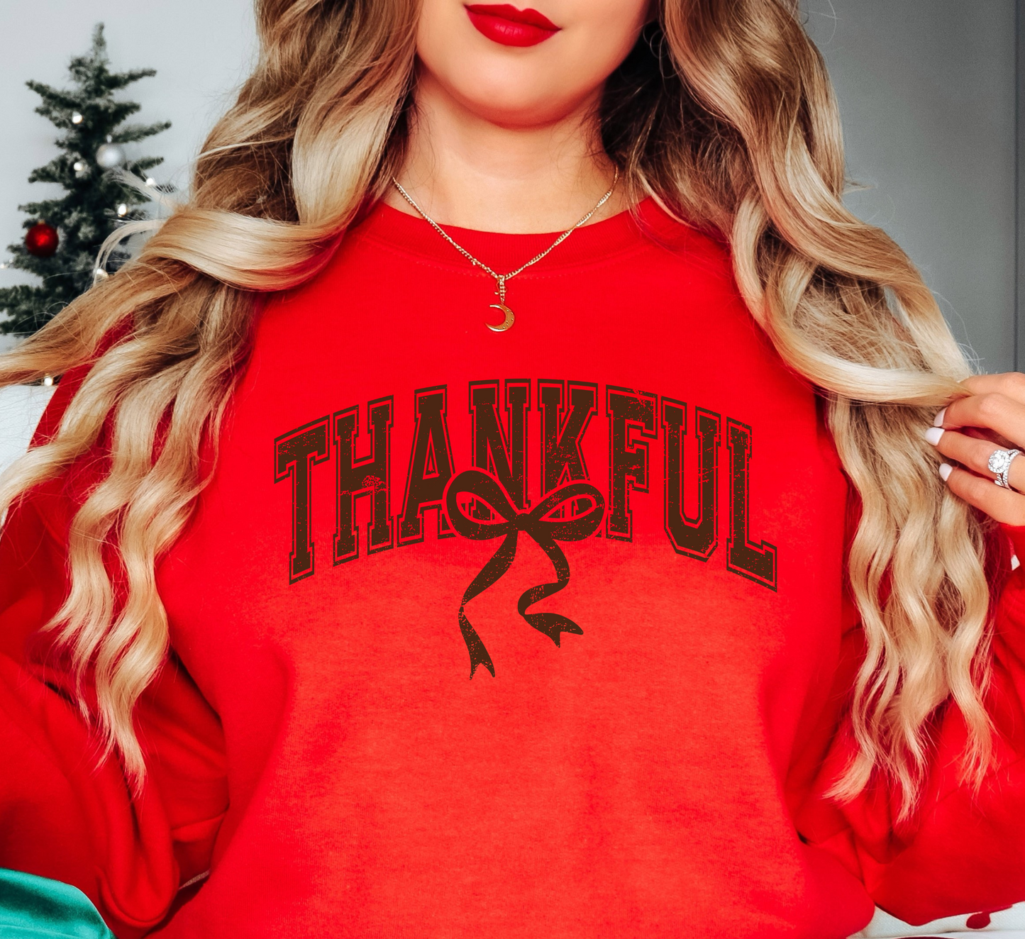 Thankful Bow Sweatshirt | Harvest Joy Collection | Unique Gifts for Family Friends
