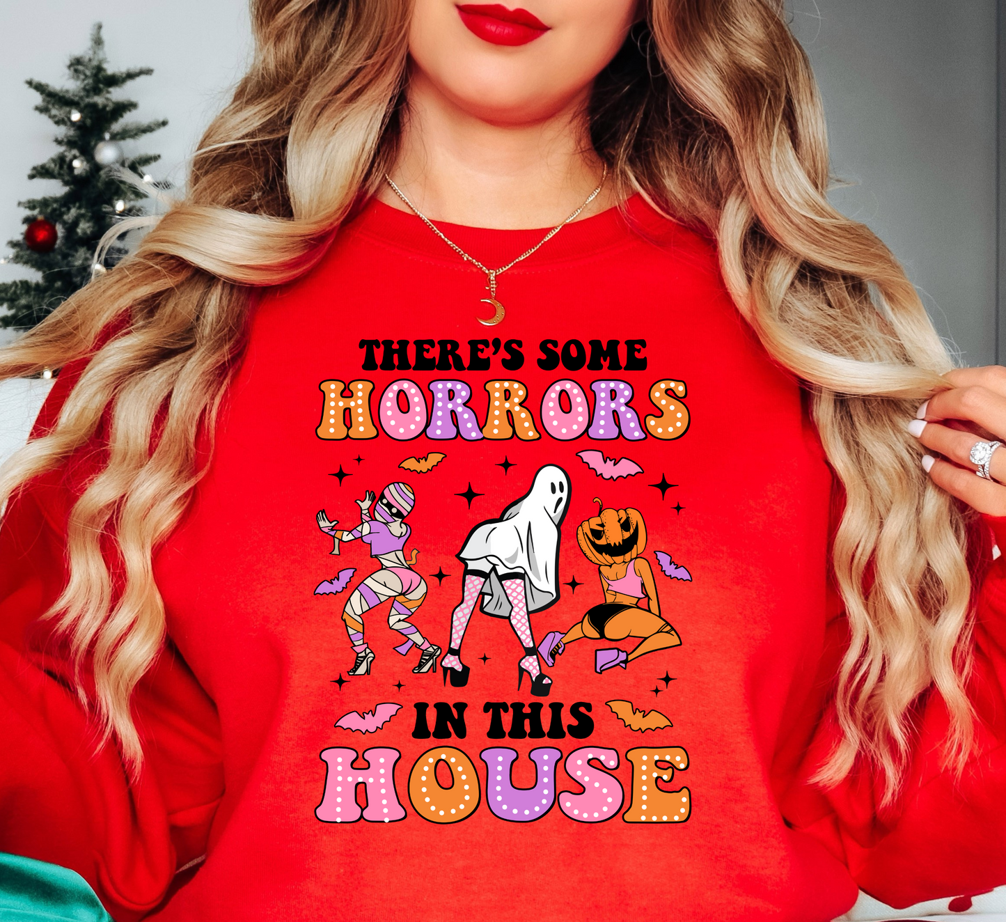 Horrors In This House Sweatshirt | Boo-tiful Vibes Collection | Unique Gifts for Family Friends