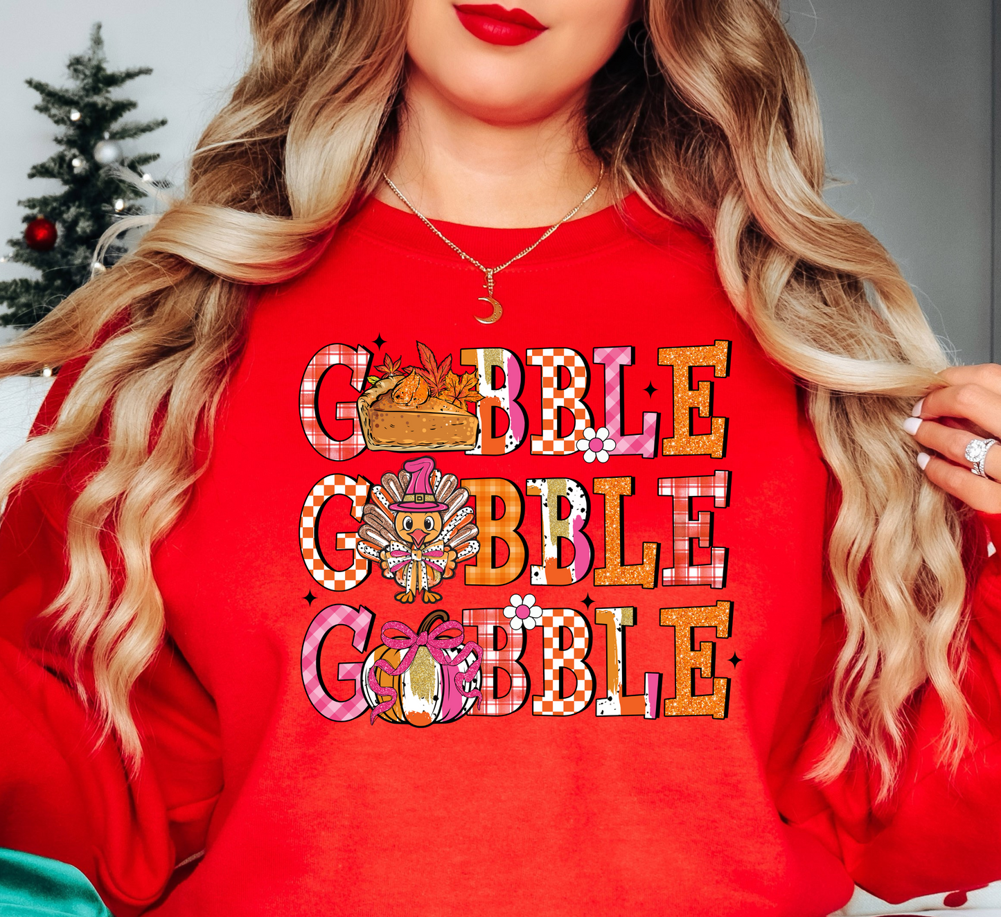 Gobble Preppy Sweatshirt | Harvest Joy Collection | Unique Gifts for Family Friends