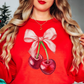 Cute Cherry Bow Sweatshirt | Groovy Vibes Collection | Unique Gifts for Family and Friends