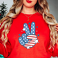 USA Peace Hand Sweatshirt | Stars and Stripes Collection | Unique Gifts for Family and Friends