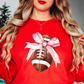 Coquette Football Bow Sweatshirt | Groovy Vibes Collection | Unique Gifts for Family and Friends