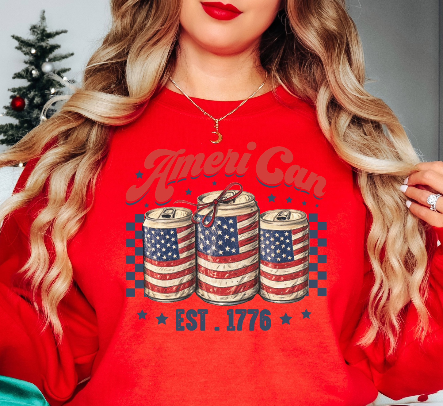 Ameri Can Sweatshirt | Stars and Stripes Collection | Unique Gifts for Family and Friends