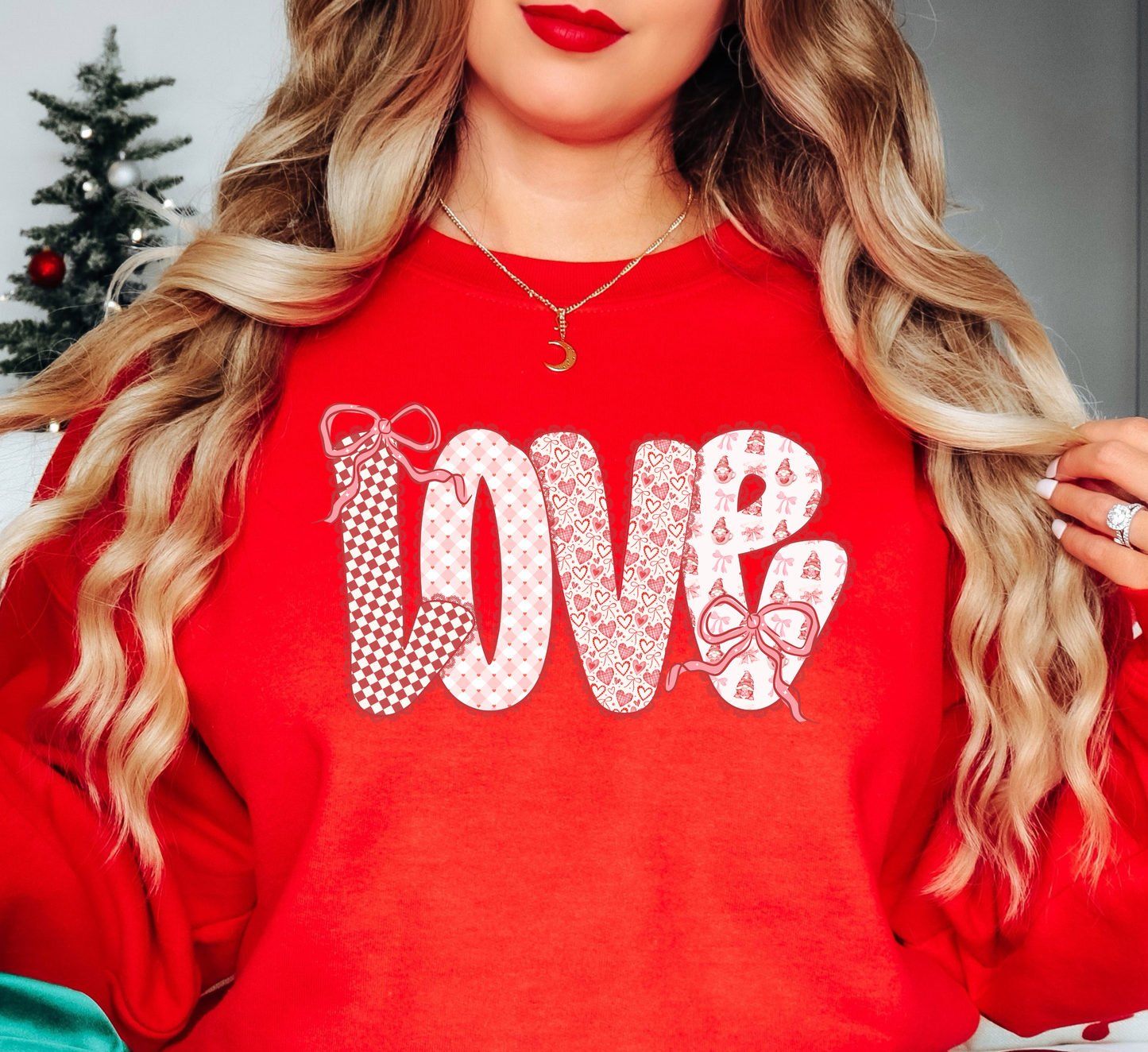 Preppy Love Lace Sweatshirt | XoXo Love Collection | Unique Gifts for Family Friends