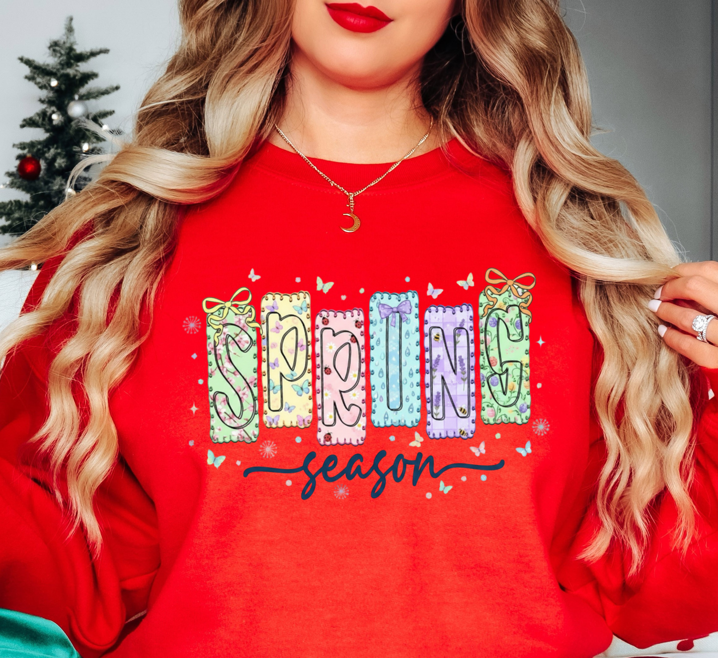 Preppy Spring Season Sweatshirt | Spring Fling Collection | Unique Gifts for Family Friends