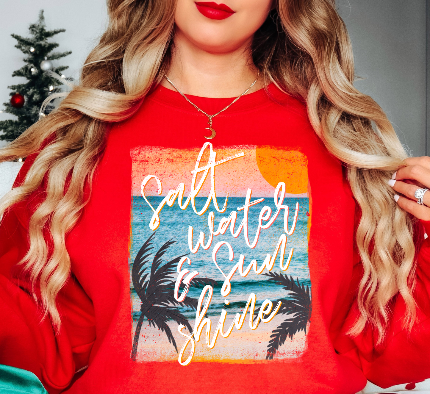 Saltwater and Sunshine Sweatshirt | Beach Breeze Collection | Unique Gifts for Family Friends