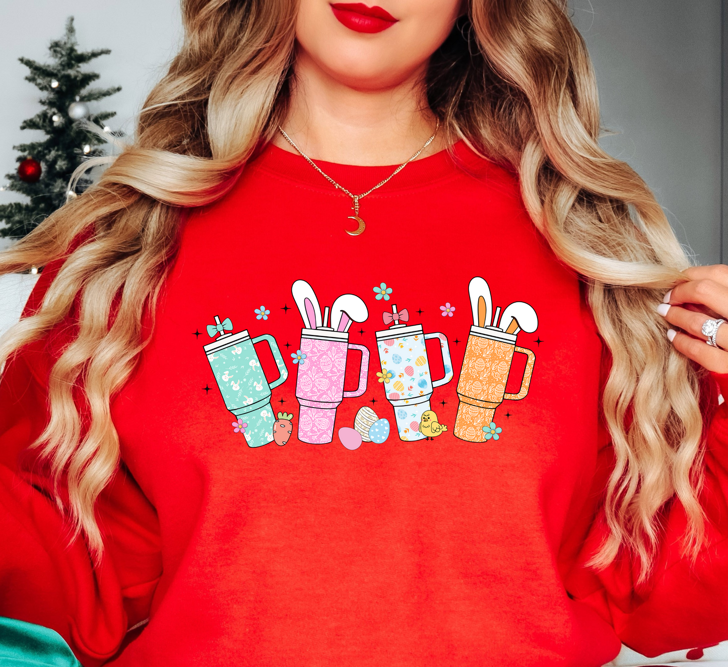 Retro Easter Tumblers Sweatshirt | Hoppin' Into Spring Collection | Unique Gifts for Family Friends