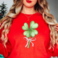 Bow and Shamrock Sweatshirt | Feeling Lucky Collection | Unique Gifts for Family Friends