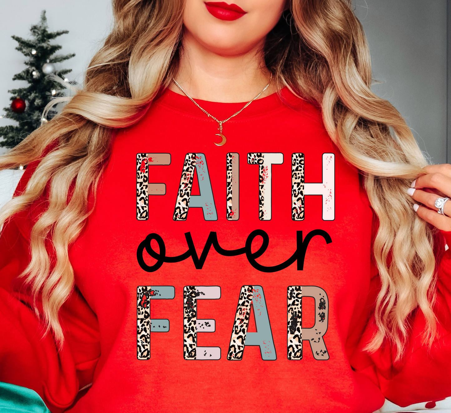 Faith Over Fear Sweatshirt | Walk By Faith Collection | Unique Gifts for Family and Friends