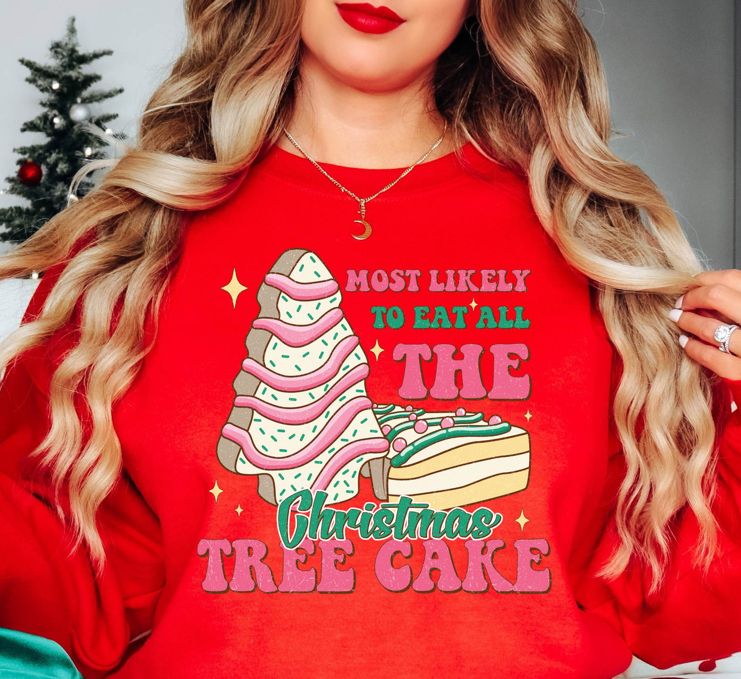 Christmas Tree Cake Sweatshirt | Tis The Season Collection | Unique Gifts for Family Friends