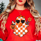 Cutie Checkered Ghost Sweatshirt | Boo-tiful Vibes Collection | Unique Gifts for Family Friends