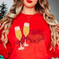 Champagne Cheers To New Year Sweatshirt | New Year Magic Collection | Unique Gifts for Family Friends