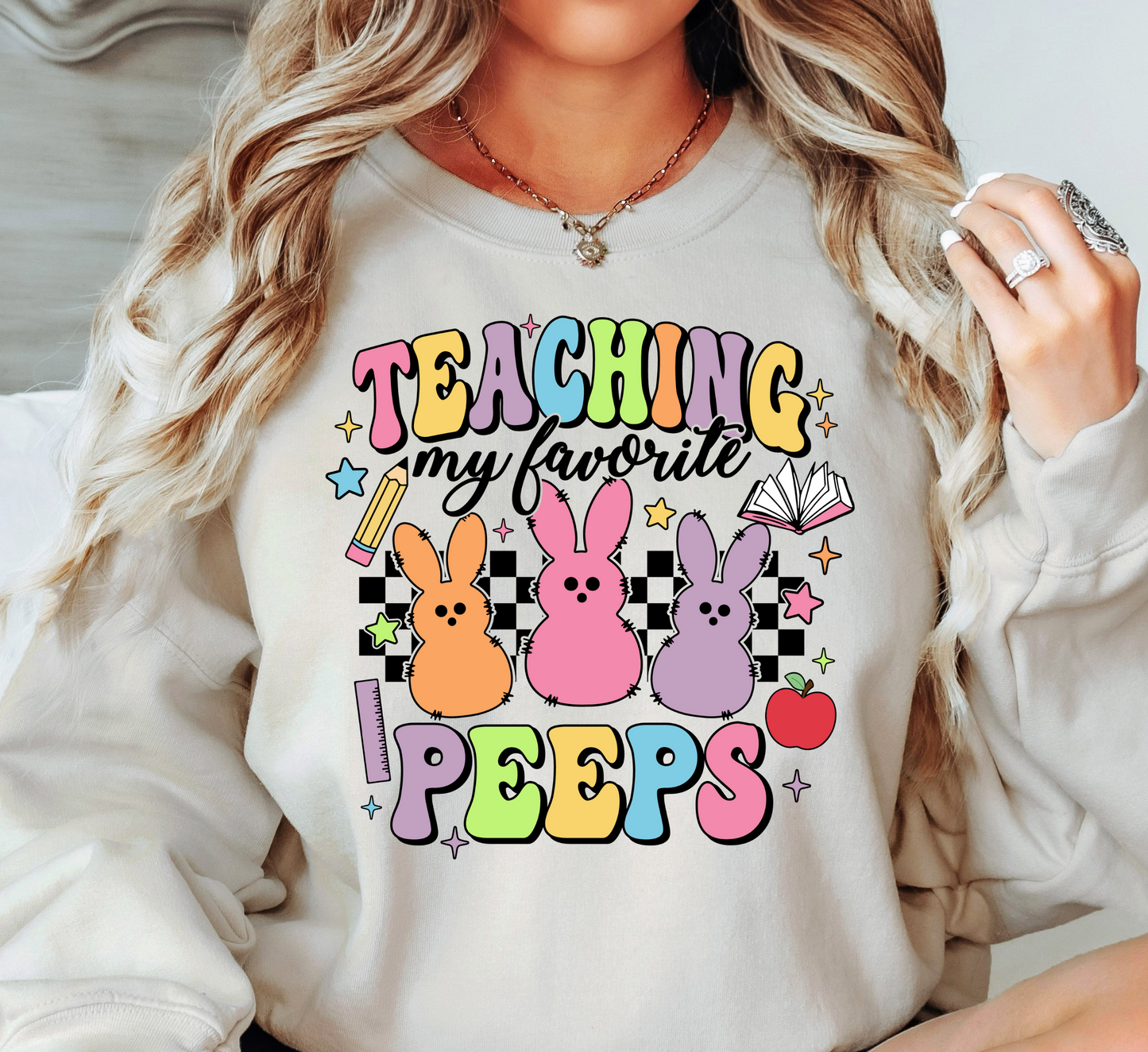 Teaching My Peeps Sweatshirt | Hoppin' Into Spring Collection | Unique Gifts for Family Friends