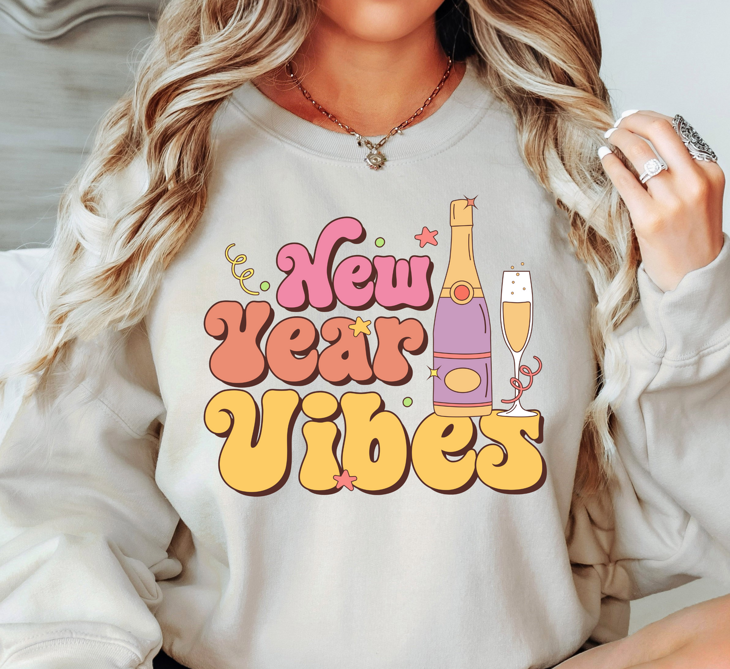 New Year Vibes Sweatshirt | New Year Magic Collection | Unique Gifts for Family Friends