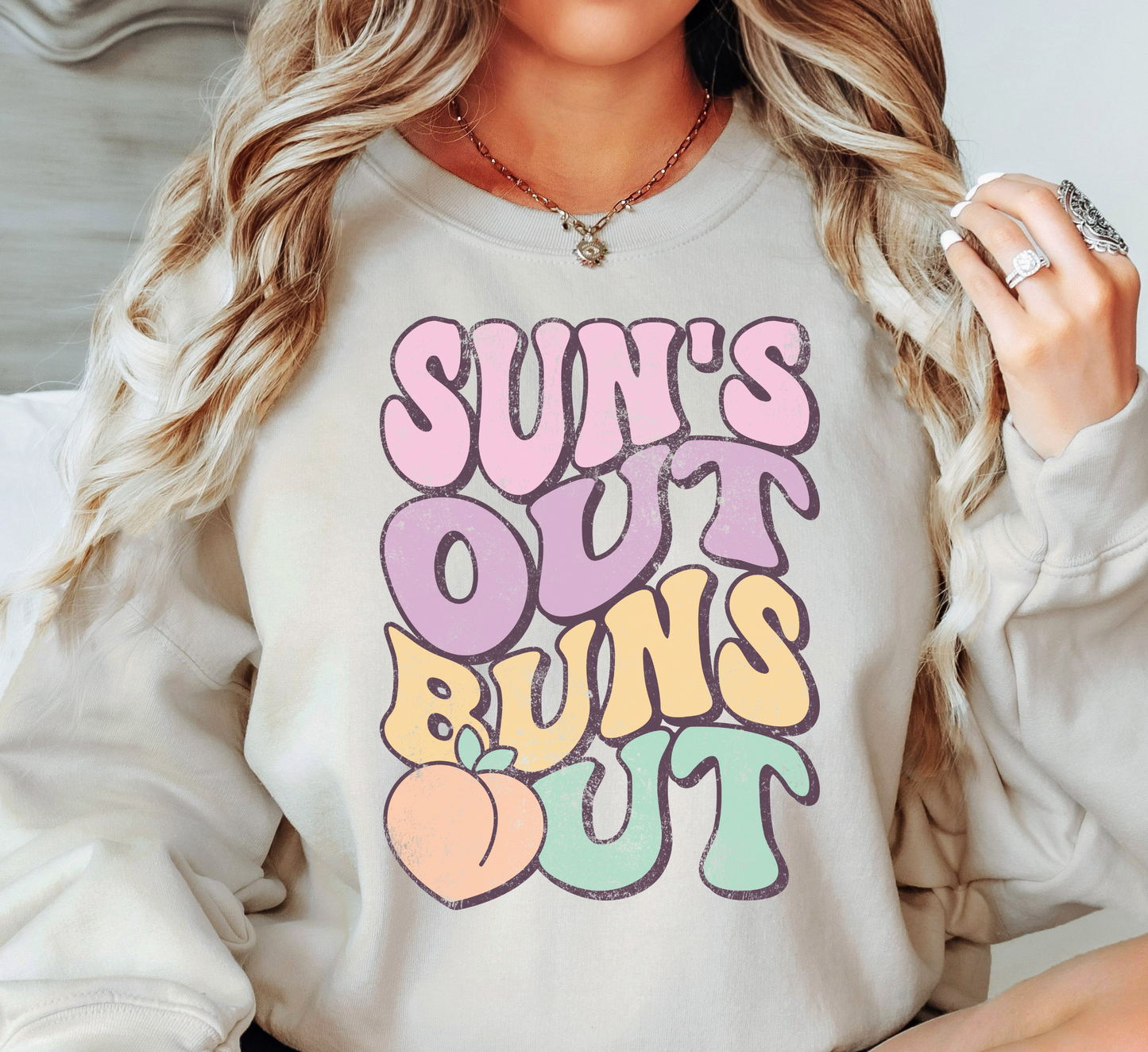 Suns Out Buns Out Sweatshirt | Beach Breeze Collection | Unique Gifts for Family Friends