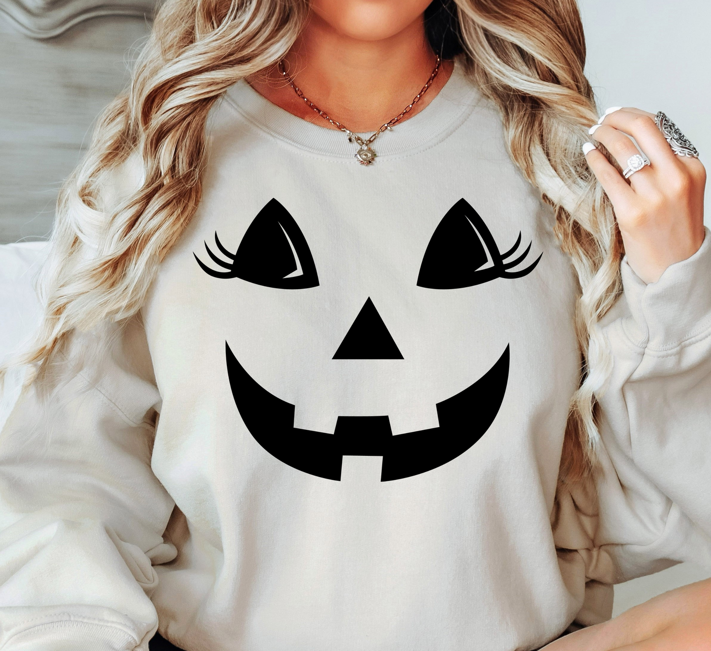 Cutie Jack O' Lantern Sweatshirt | Boo-tiful Vibes Collection | Unique Gifts for Family Friends