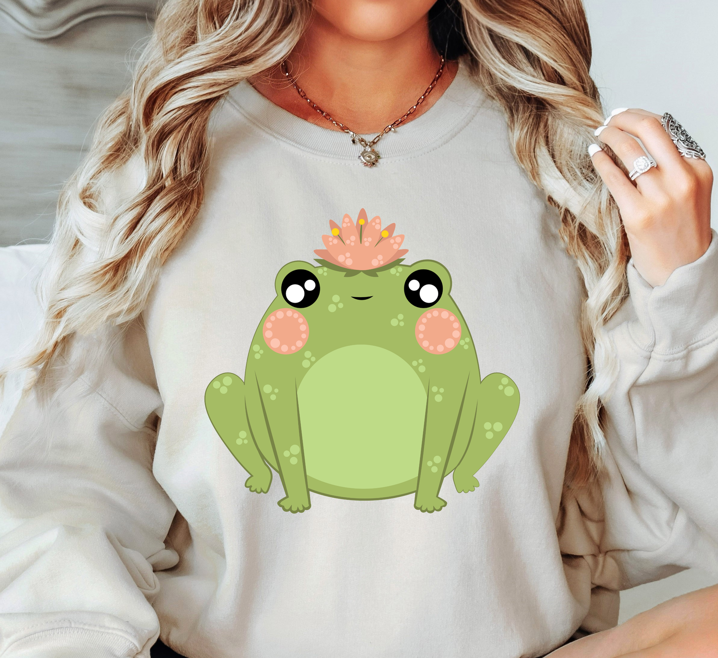 Spring Frog Sweatshirt | Spring Fling Collection | Unique Gifts for Family Friends