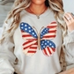 USA Butterfly Sweatshirt | Stars and Stripes Collection | Unique Gifts for Family and Friends
