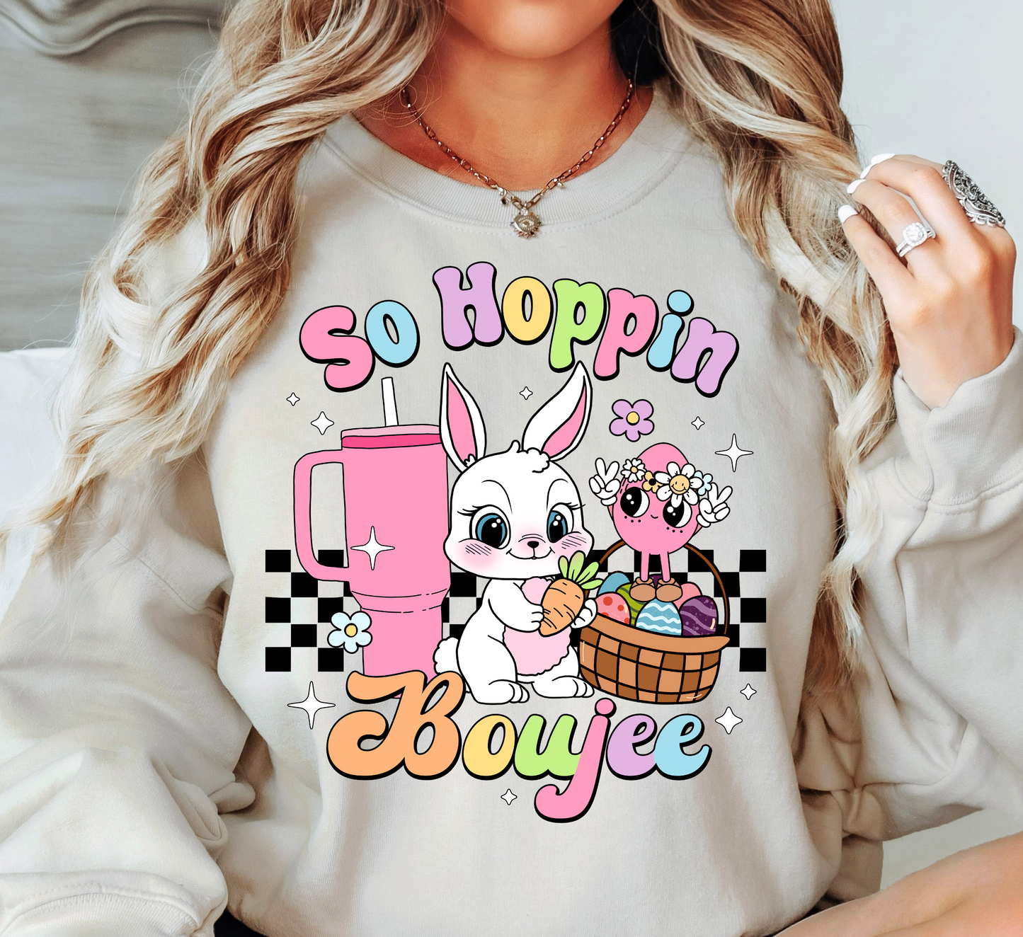 So Hoppin Boujee Sweatshirt | Hoppin' Into Spring Collection | Unique Gifts for Family Friends