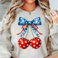 Cherry Cute Bow Sweatshirt | Stars and Stripes Collection | Unique Gifts for Family and Friends