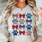 USA Paw Prints Sweatshirt | Pawsitive Vibes Collection | Unique Gifts for Family and Friends
