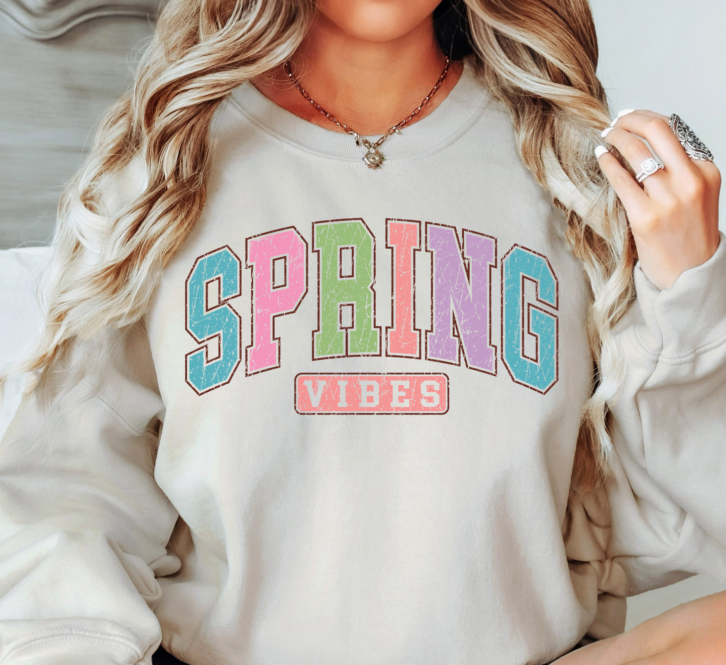 Spring Vibes Sweatshirt | Spring Fling Collection | Unique Gifts for Family Friends