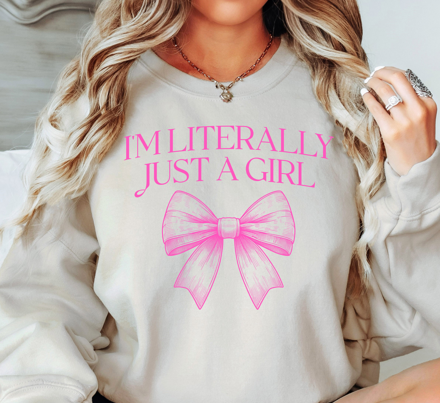 I'm Literally Just A Girl Sweatshirt | Groovy Vibes Collection | Unique Gifts for Family and Friends