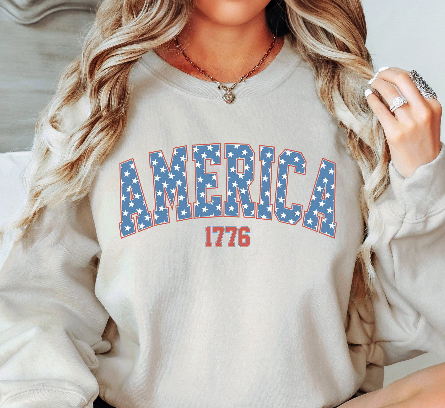 America 1776 Sweatshirt | Stars and Stripes Collection | Unique Gifts for Family and Friends
