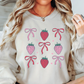 Strawberry and Bows Sweatshirt | Groovy Vibes Collection | Unique Gifts for Family and Friends